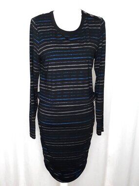 White House Black Market Long-Sleeve Lurex Mini Dress